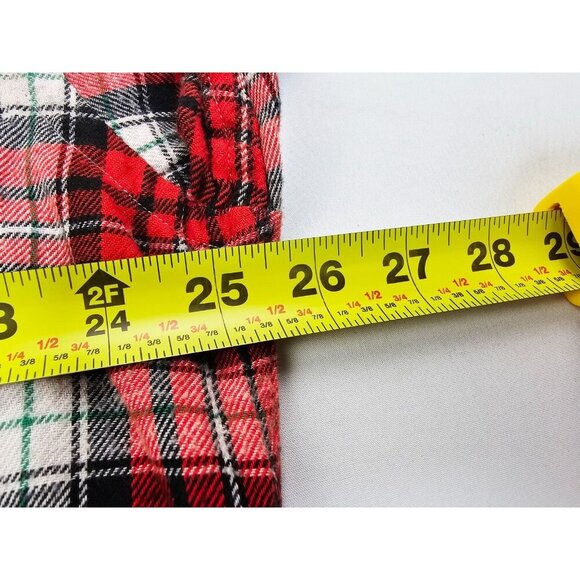 Brooks Bothers Size Large Mens Red White Black Green Check Flannel Sport Shirted - Picture 2 of 9